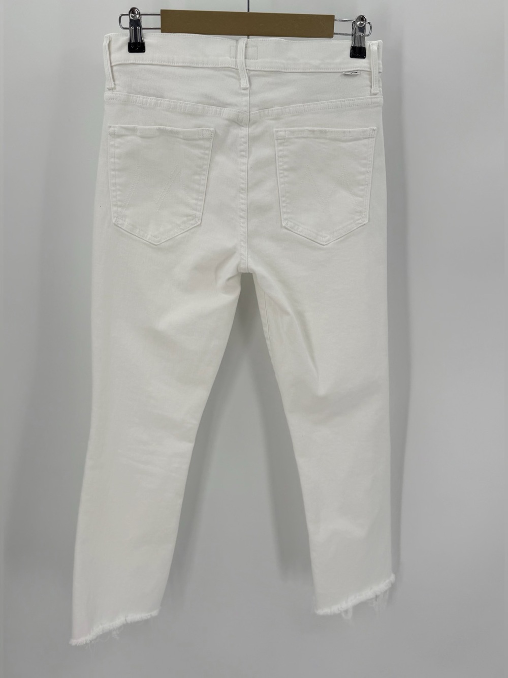 Mother Jeans Women’s 30 White Denim the Insider Crop Step Fray 1157-753 26” - Picture 3 of 13